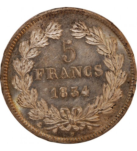 LOUIS PHILIPPE﻿ - 5 FRANCS ARGENT 1834 A PARIS