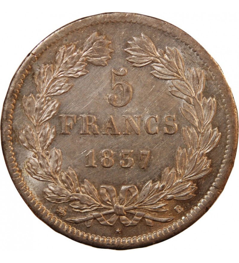 LOUIS PHILIPPE﻿ - 5 FRANCS ARGENT 1837 A PARIS
