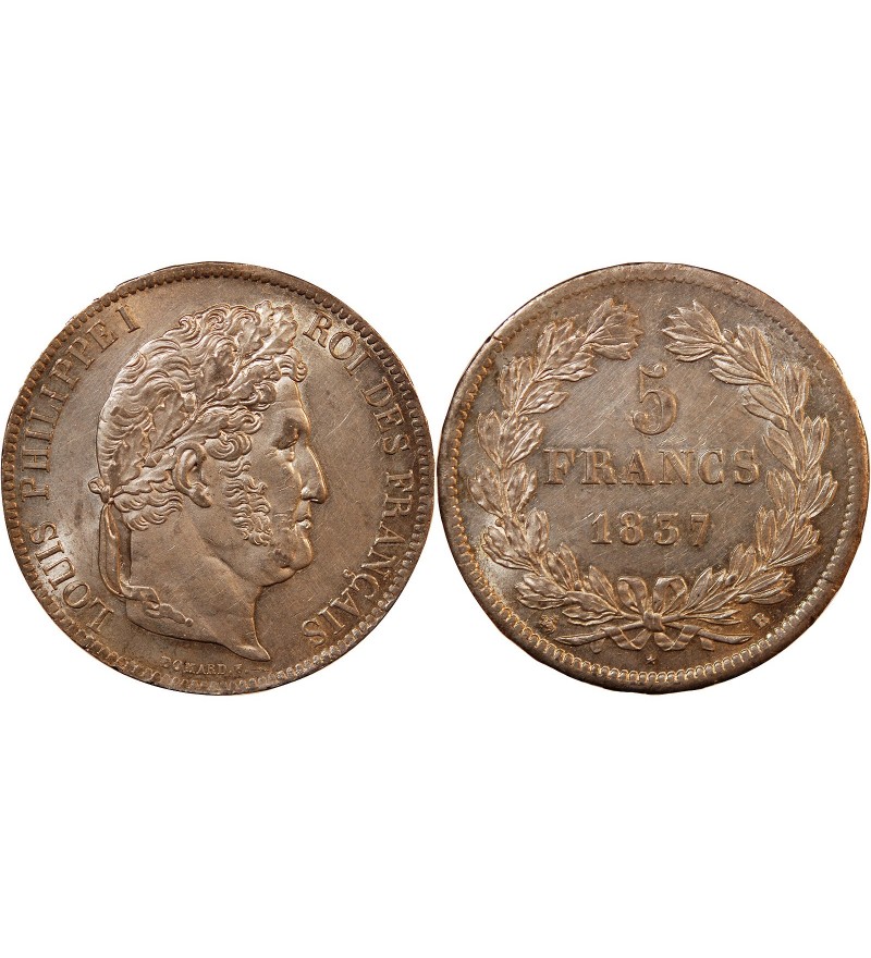 LOUIS PHILIPPE﻿ - 5 FRANCS ARGENT 1837 A PARIS