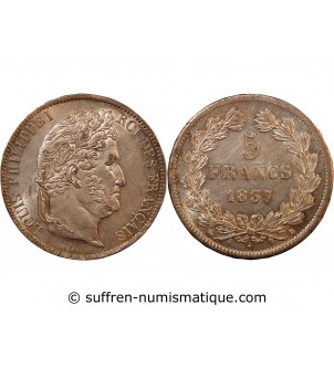 LOUIS PHILIPPE﻿ - 5 FRANCS ARGENT 1837 A PARIS