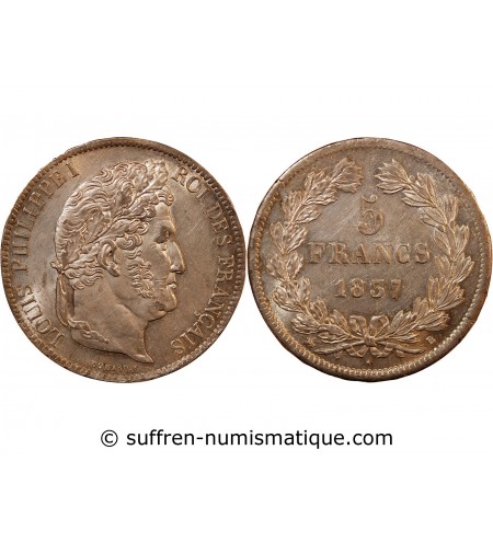 LOUIS PHILIPPE﻿ - 5 FRANCS ARGENT 1837 A PARIS