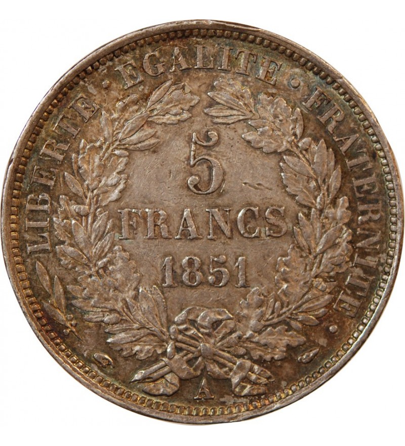 CERES - 5 FRANCS ARGENT 1851 A PARIS