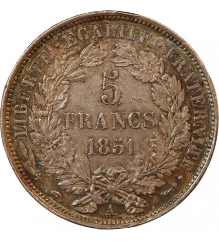 CERES - 5 FRANCS ARGENT 1851 A PARIS