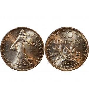 SEMEUSE - 50 CENTIMES ARGENT 1920 2