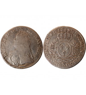 LOUIS XV - ECU AUX BRANCHES D'OLIVIER 1726 X AMIENS 2