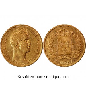 CHARLES X﻿ - 40 FRANCS OR 1828 A PARIS﻿