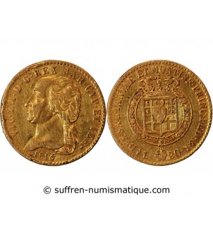 ITALIE, VICTOR EMMANUEL Ier﻿ - 20 LIRE OR 1816
