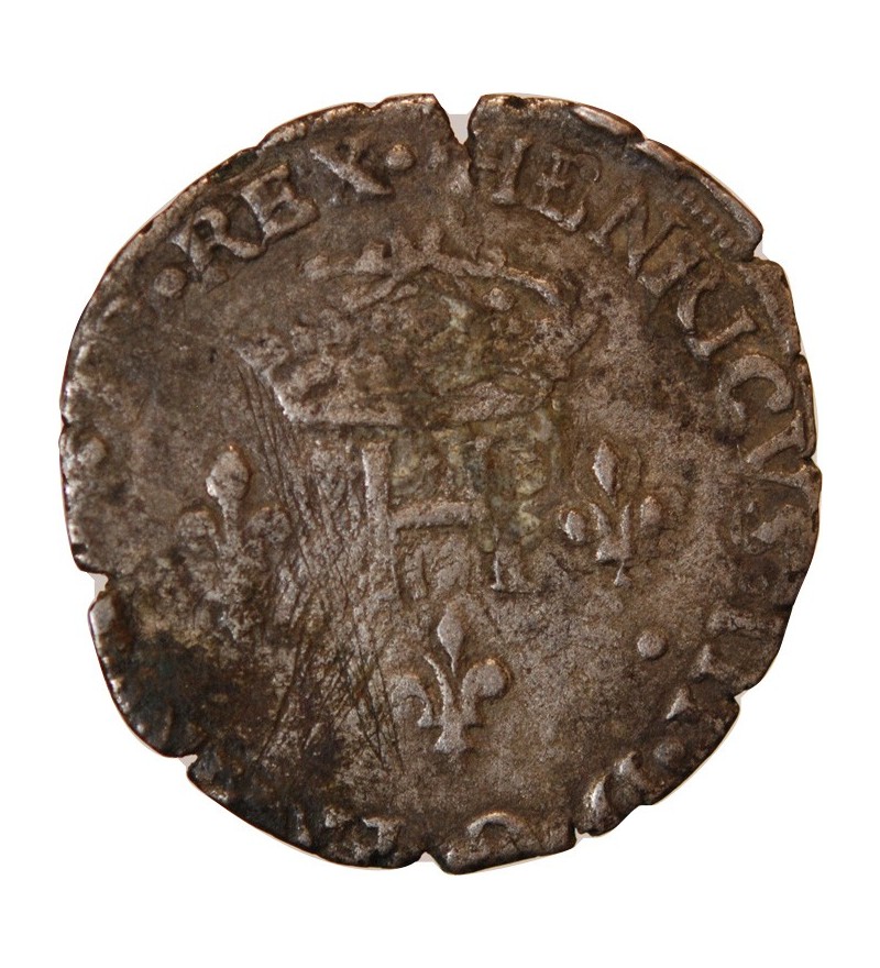 HENRI III - DOUBLE SOL PARISIS BILLON 1584 I LIMOGES