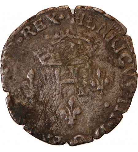 HENRI III - DOUBLE SOL PARISIS BILLON 1584 I LIMOGES