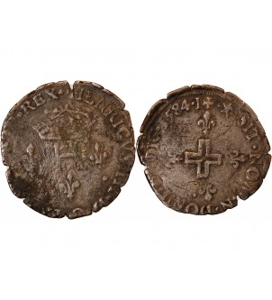 HENRI III - DOUBLE SOL PARISIS BILLON 1584 I LIMOGES 2