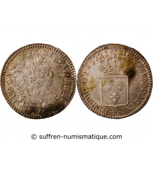 LOUIS XV - ECU DE FRANCE 1721 E TOURS