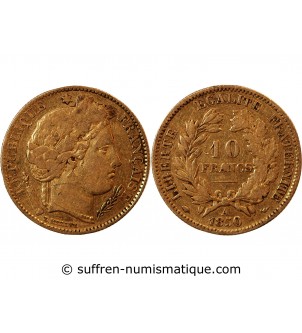 CERES - 10 FRANCS OR 1850 A PARIS