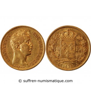 CHARLES X﻿ - 40 FRANCS OR 1830 A PARIS﻿