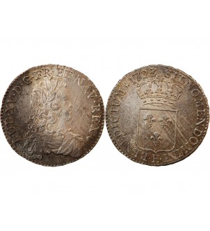 LOUIS XV - ECU DE FRANCE 1723 E TOURS R4 2