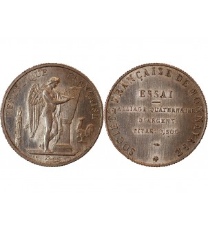 III République, ESSAI MODULE DE 10 FRANCS ARGENT 1929 2