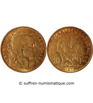 MARIANNE, COQ - 10 FRANCS OR 1899