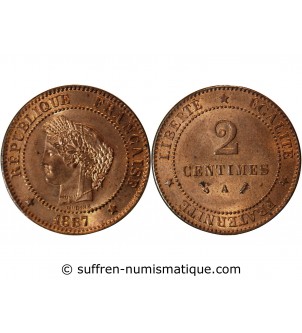 CERES - 2 CENTIMES 1887 A PARIS﻿﻿