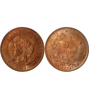 CERES - 5 CENTIMES 1897 A PARIS 2