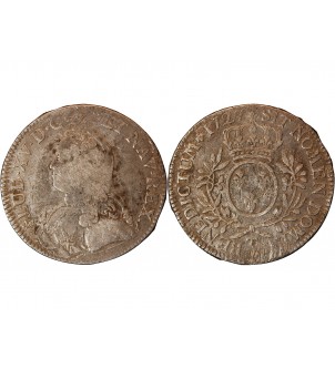 LOUIS XV - ECU AUX BRANCHES D'OLIVIER 1727 T NANTES 2