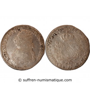 LOUIS XVI - ECU AUX BRANCHES D'OLIVIER 1778 M TOULOUSE R1