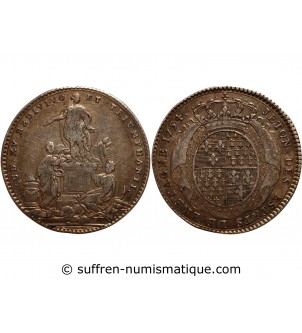 France JETONS DES ETATS DE BRETAGNE LOUIS XV 1754 RENNES DANIEL N°102