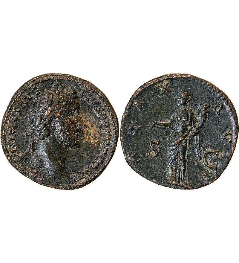 ANTONIN LE PIEUX - SESTERCE ROME 144 ROME