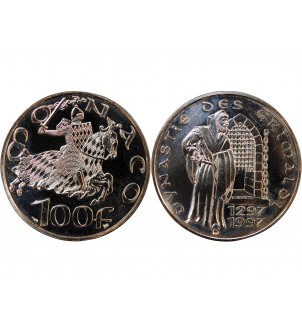 MONACO, RAINIER III, Dynastie des Grimaldi - 100 FRANCS ARGENT 1997 2