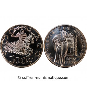 MONACO, RAINIER III, Dynastie des Grimaldi - 100 FRANCS ARGENT 1997