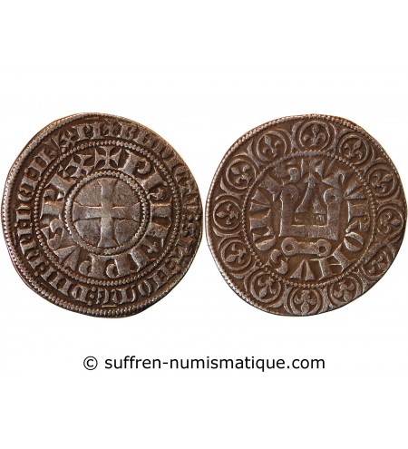 PHILIPPE IV LE BEL - Gros Tournois à l'O long et au Lis﻿ 1290 / 1303