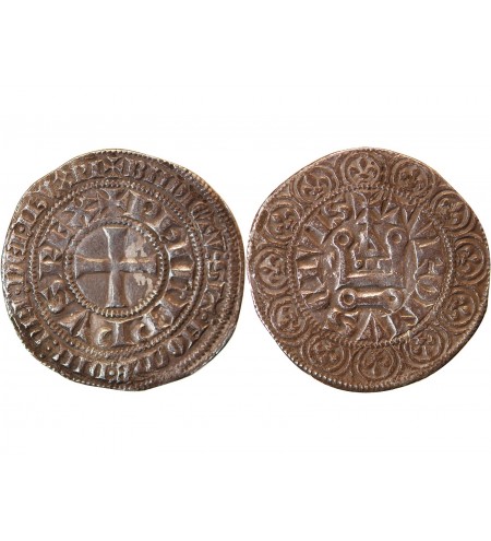PHILIPPE IV LE BEL - Gros Tournois à l'O long 1305 / 1308