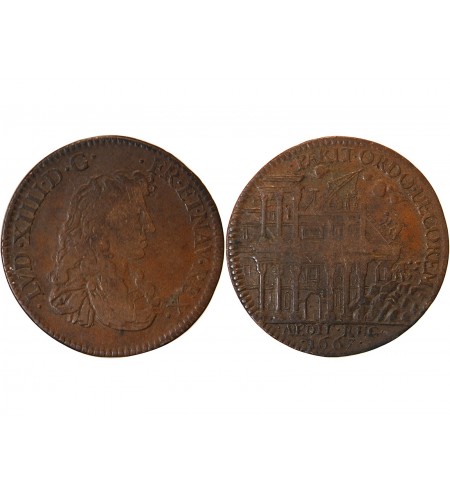 BATIMENTS DU ROI, LOUIS XIV - JETON 1667 Démolition de la colonade du louvre