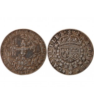 PARTIES ET REVENUES CASUELS, Prise de Pignerol - JETON ARGENT 1631 2