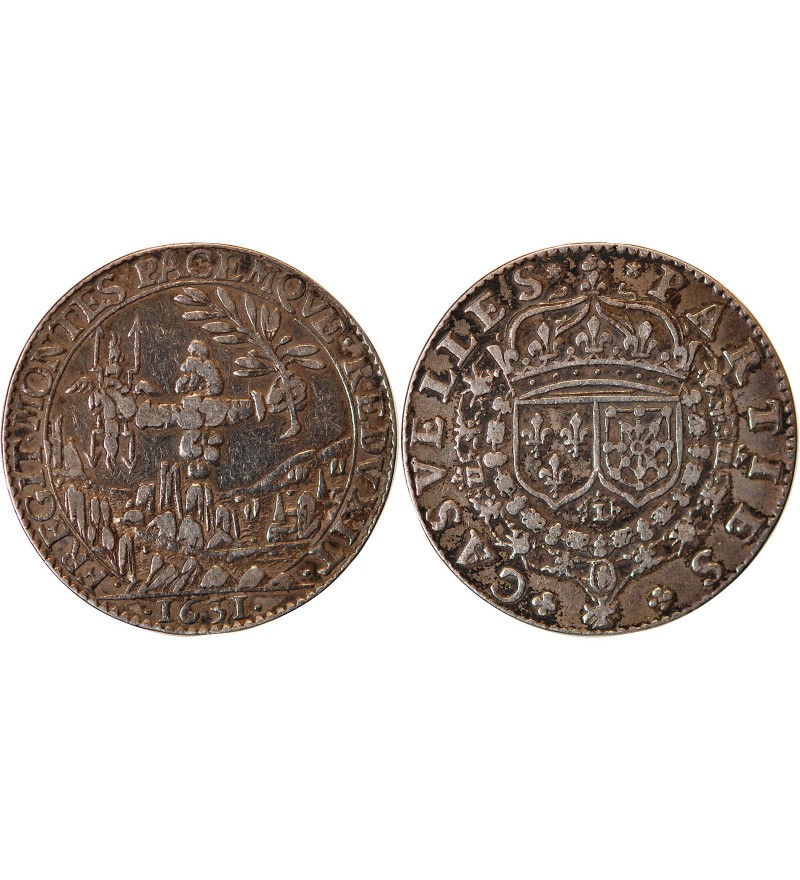 PARTIES ET REVENUES CASUELS, Prise de Pignerol - JETON ARGENT 1631