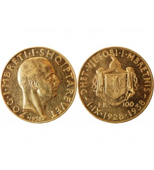 ALBANIE, ZOG Ier - 100 FRANGAOR 1938 R 2