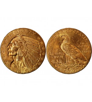 USA, INDIEN - 5 DOLLARS OR 1913 2