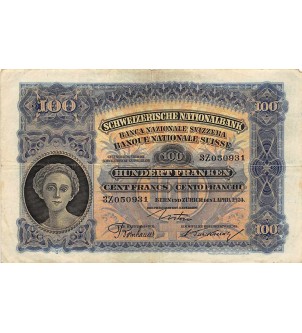 Suisse 100 Franken / 100 Francs 01.04.1924 Série 3Z
