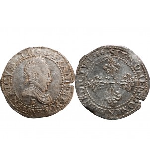 HENRI III - FRANC ARGENT 1586 B ROUEN 2
