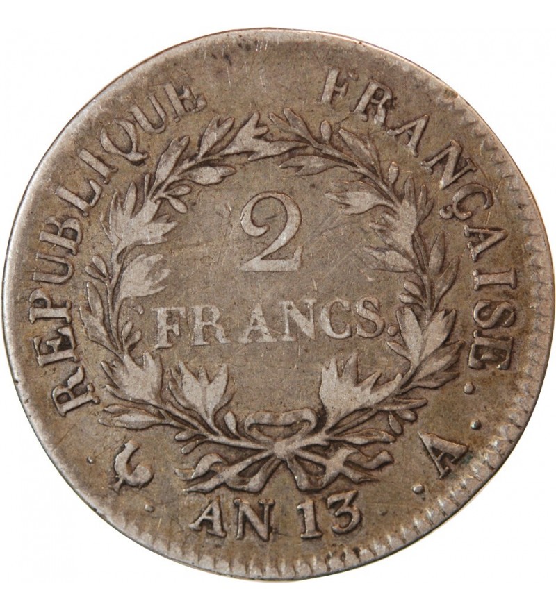 NAPOLEON Ier - 2 FRANCS AN 13 A PARIS "calendrier révolutionnaire"