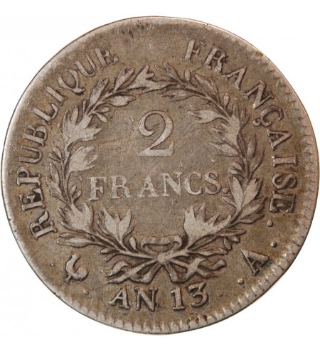 NAPOLEON Ier - 2 FRANCS AN 13 A PARIS "calendrier révolutionnaire"