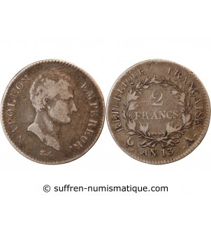 NAPOLEON Ier - 2 FRANCS AN 13 A PARIS "calendrier révolutionnaire"