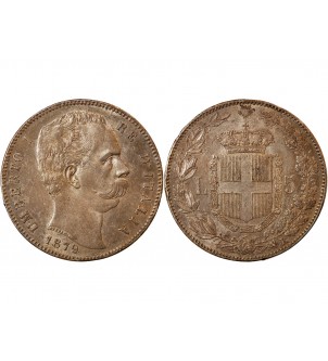 ITALIE, UMBERTO I - 5 LIRE ARGENT 1879﻿ 2