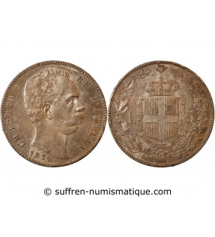 ITALIE, UMBERTO I - 5 LIRE ARGENT 1879﻿