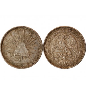 MEXIQUE - PESO ARGENT 1902 Mo AM 2