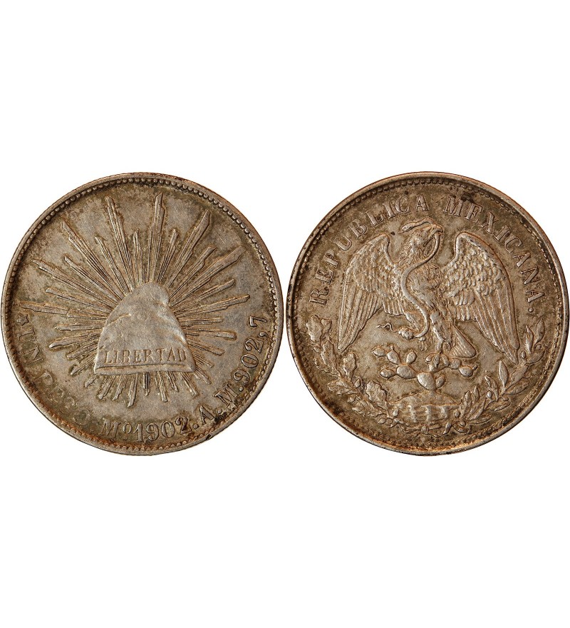 MEXIQUE - PESO ARGENT 1902 Mo AM