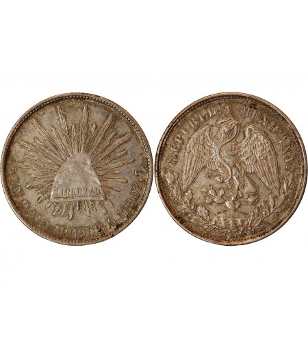 MEXIQUE - PESO ARGENT 1902 Mo AM