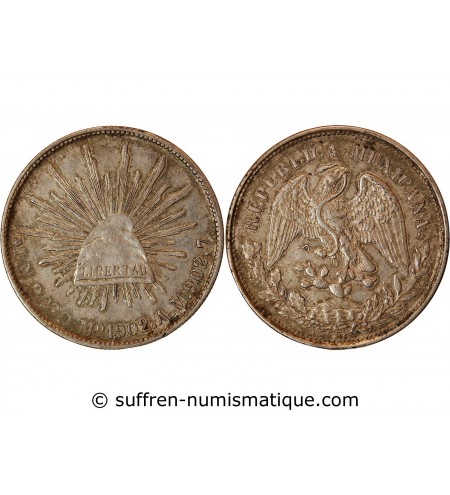 MEXIQUE - PESO ARGENT 1902 Mo AM