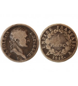 NAPOLEON Ier - 1 FRANC ARGENT 1813 A PARIS 2