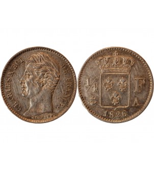 CHARLES X - 1/4 FRANCS ARGENT 1826 A PARIS 2