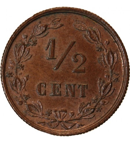 PAYS-BAS - 1/2 CENT 1884