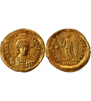 ANASTASE I - SOLIDUS OR CONSTANTINOPLE 491 / 518 2